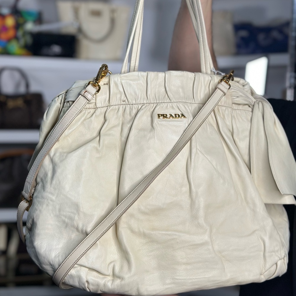 Prada Cream 2 Way Bag